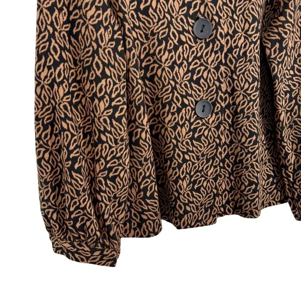 Habitat Sz Medium Brown Black Wearable Art Coat Jacket Winter Blouse shirt Top - Picture 6 of 10